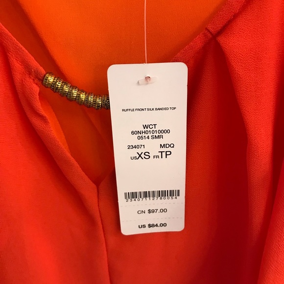 Bebe Ruffle Silk Top - Picture 4 of 5